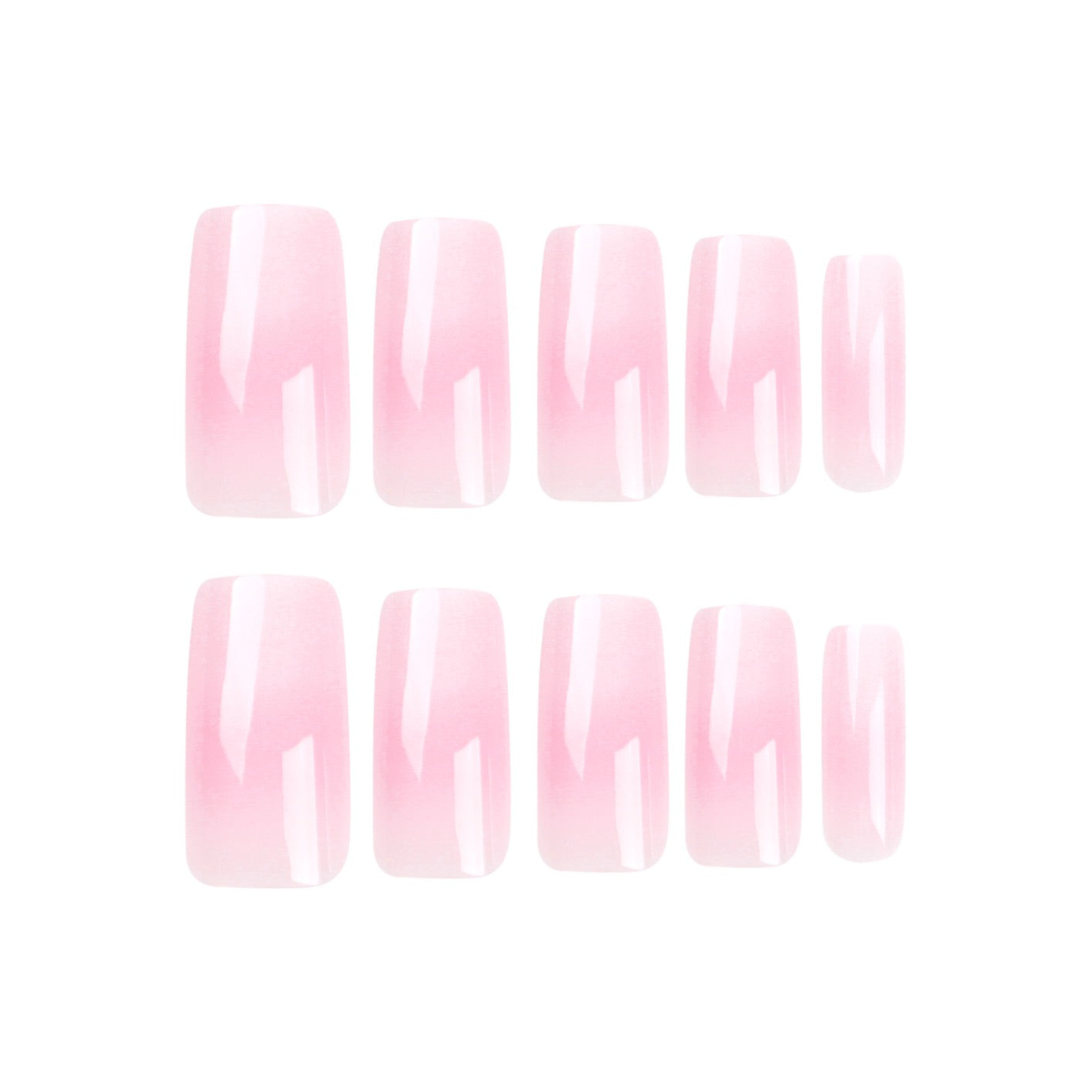 Luxury Milky White Coffin Press On Nails | Glossy Minimalist Fake Nails