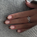 Tortoise French Press On Nails | Luxury Nude Gel Short Almond Fake Nails