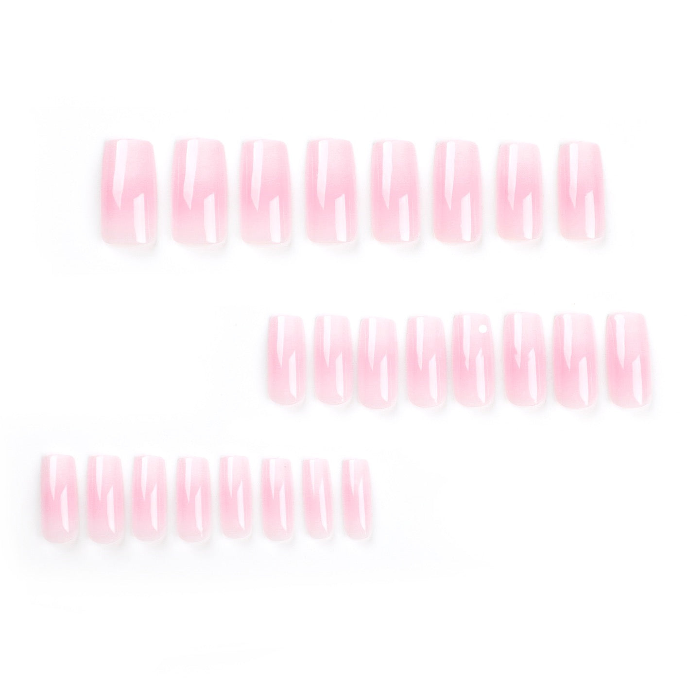 Luxury Milky White Coffin Press On Nails | Glossy Minimalist Fake Nails