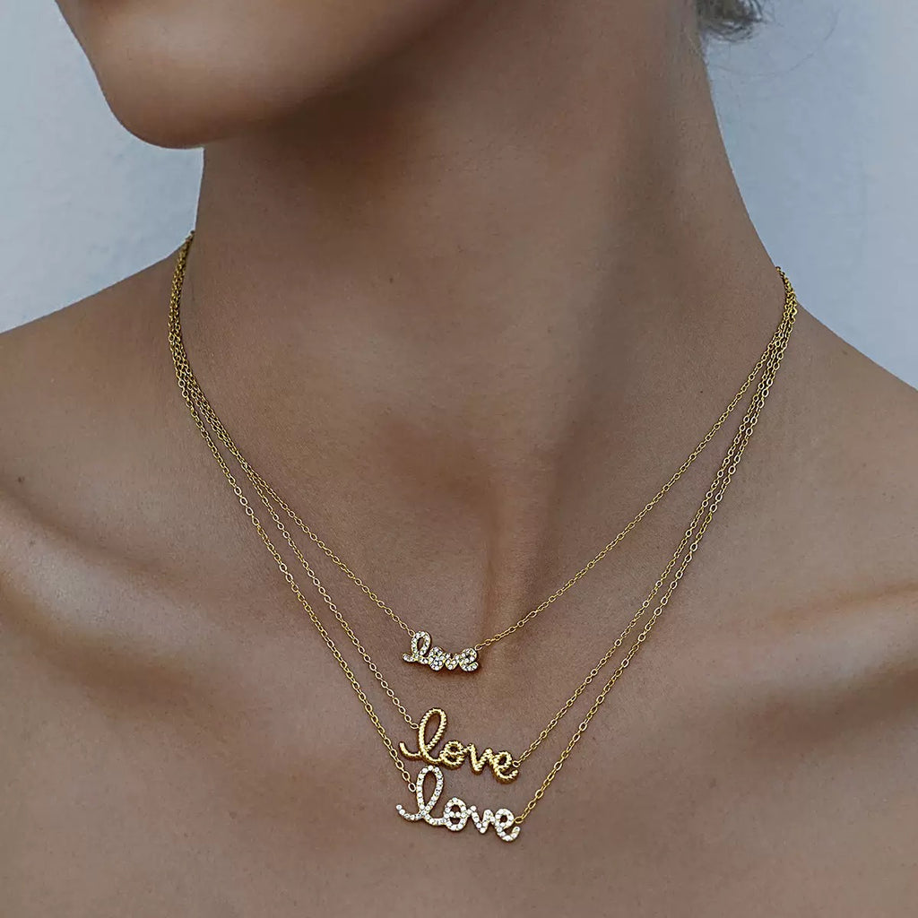 Crystal Letter Necklace – Vintage Gold Initial Pendant Necklace for Women | Elegant Y2K Jewelry