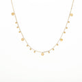 Dainty Gold Disc Charm Necklace – Minimalist Boho Layered Chain Jewelry