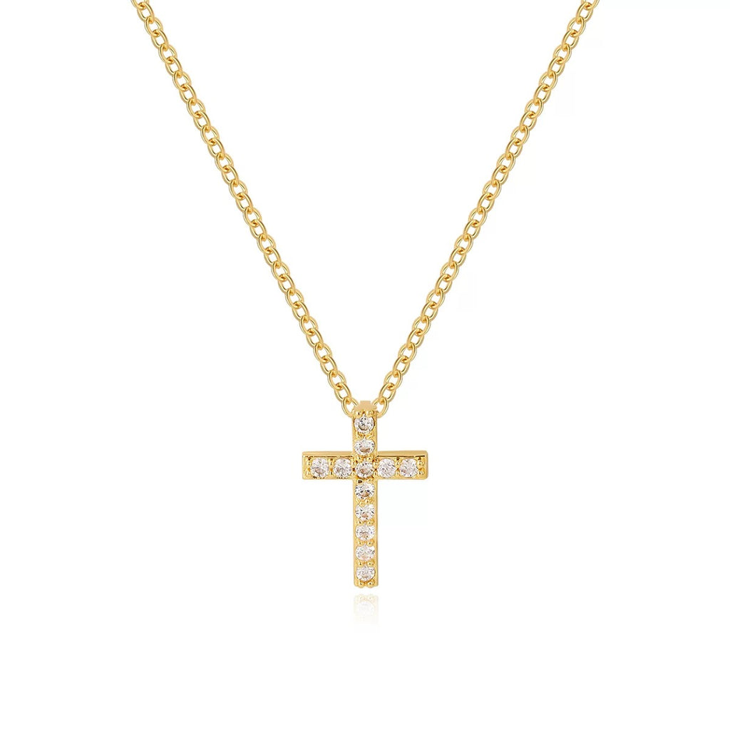 Dainty Cross Pendant Necklace for Women – Minimalist Gold Cross Jewelry