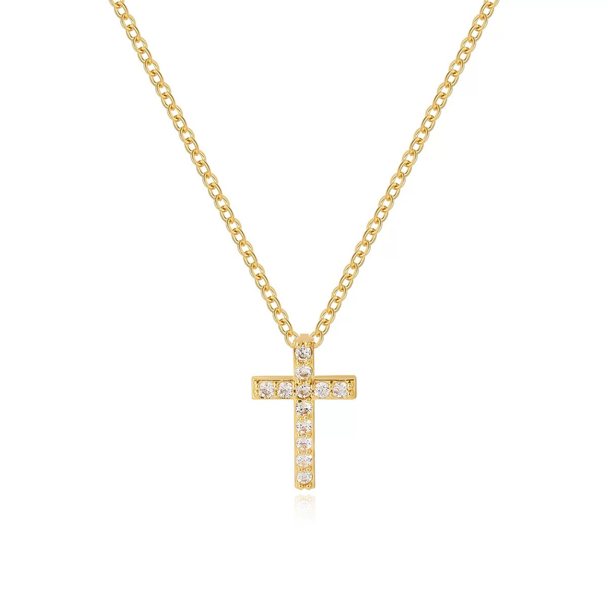 Dainty Cross Pendant Necklace for Women – Minimalist Gold Cross Jewelry